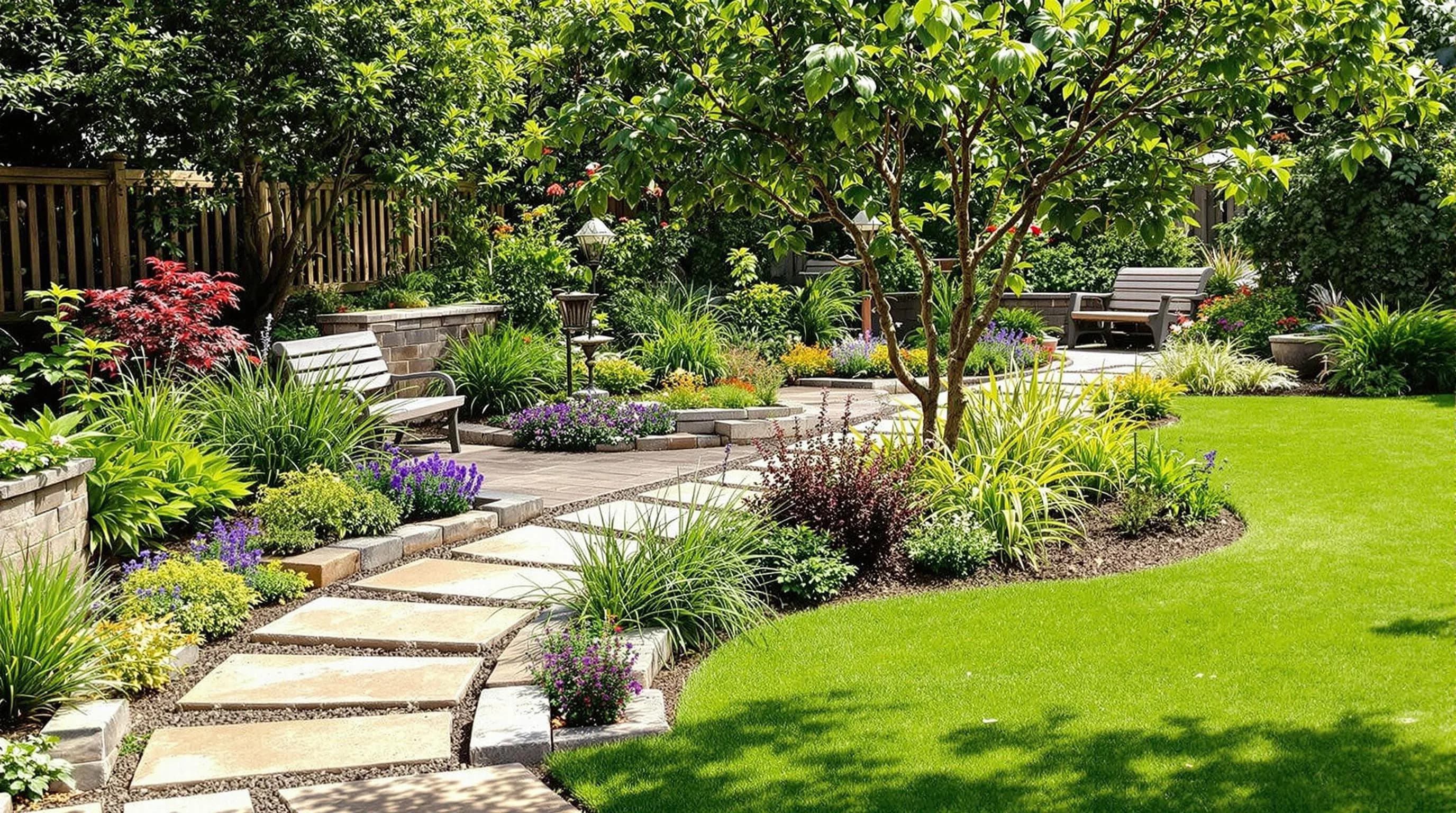 Custom mulch beds in Purcellville