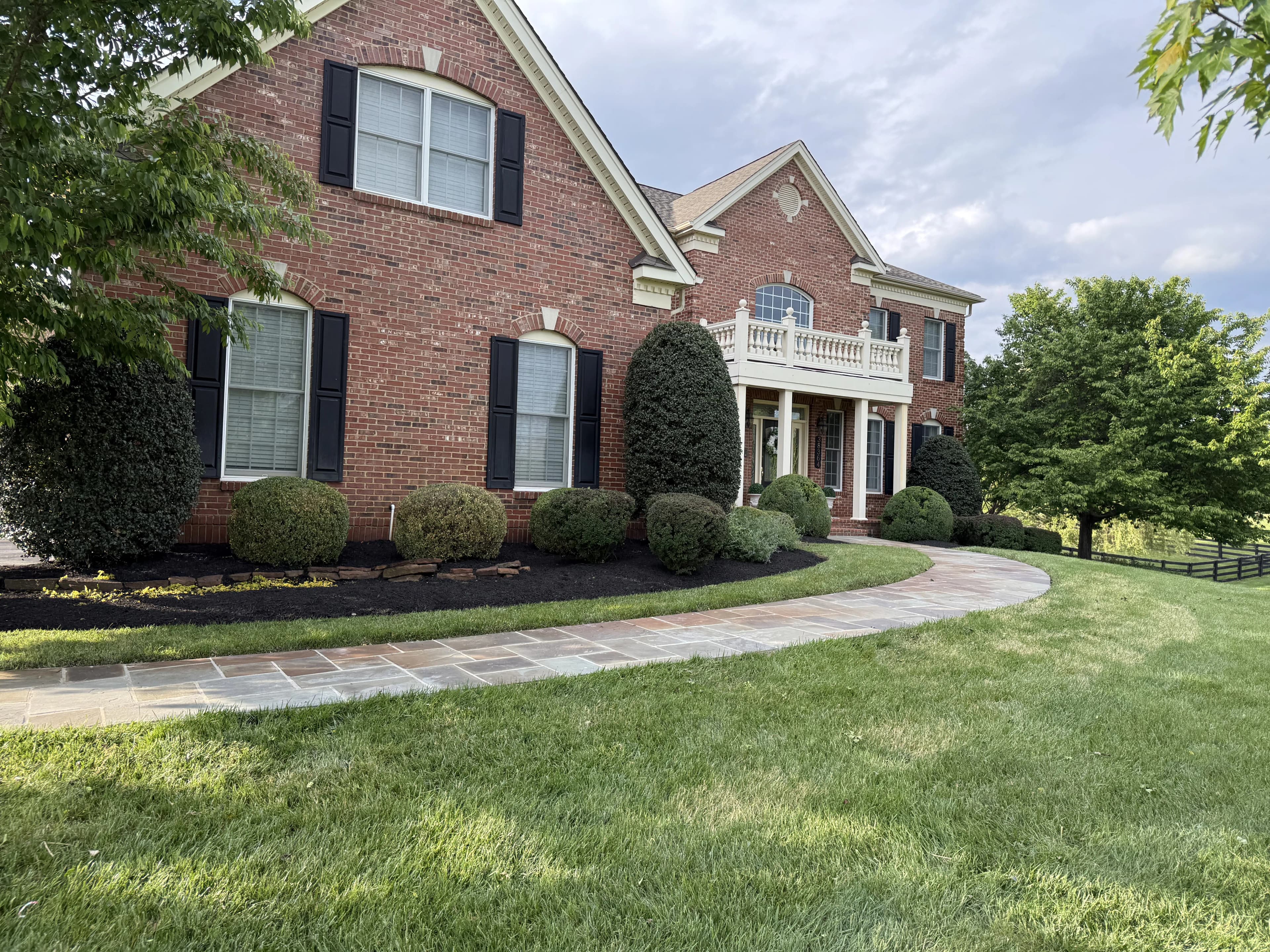 Manicured lawn with crisp edges